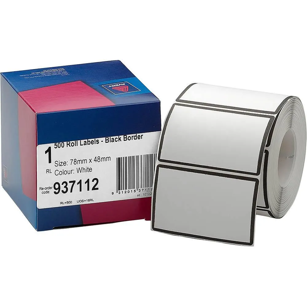 0nAvery-937112-Border-Label-White-Black-Roll-500-Peel-Off