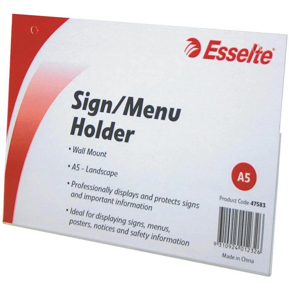 0zEsselte-Sign-Menu-Holder-Wall-Mount-Landscape-A5