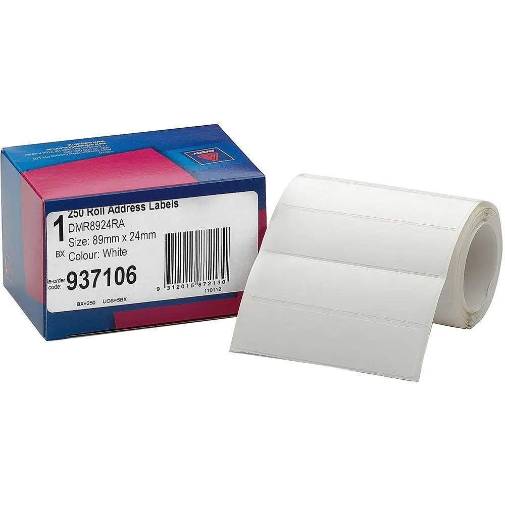 1dAvery-937107-Address-Label-89-X-24Mm-Roll-White-Box-250