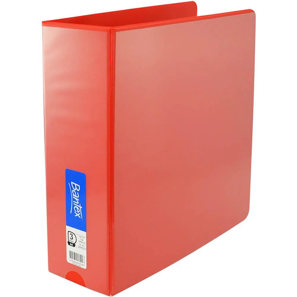 2lBantex-Insert-Ring-Binder-3D-65Mm-A4-Red