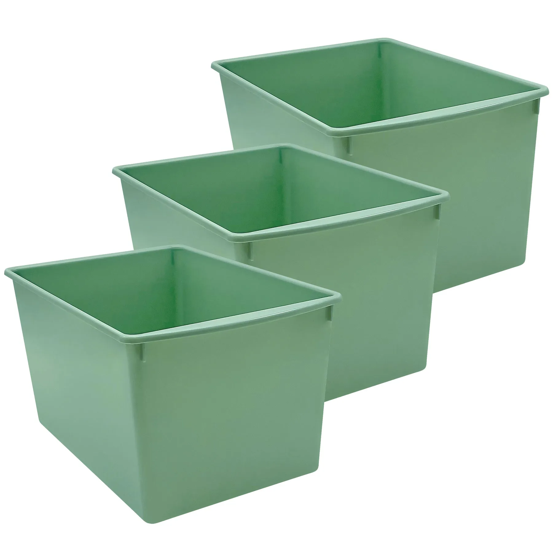 3bPlastic-Multi-Purpose-Bin-Eucalyptus-Green-Pack-of-3