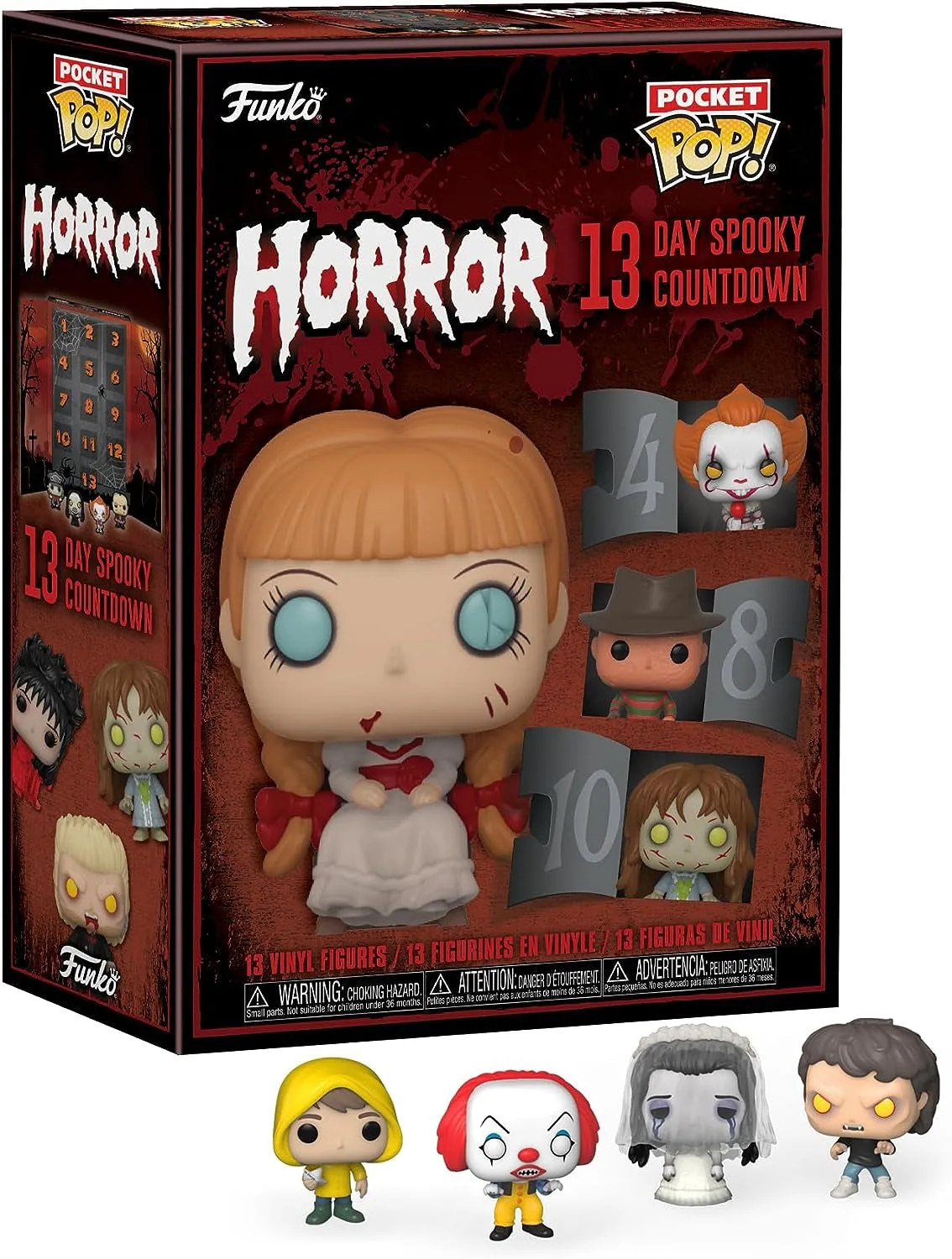 3ePop-Advent-Calendar-Horror-13-Day-Spooky-Countdown-2023-13-Pocket-Pop-Vinyl-Figures