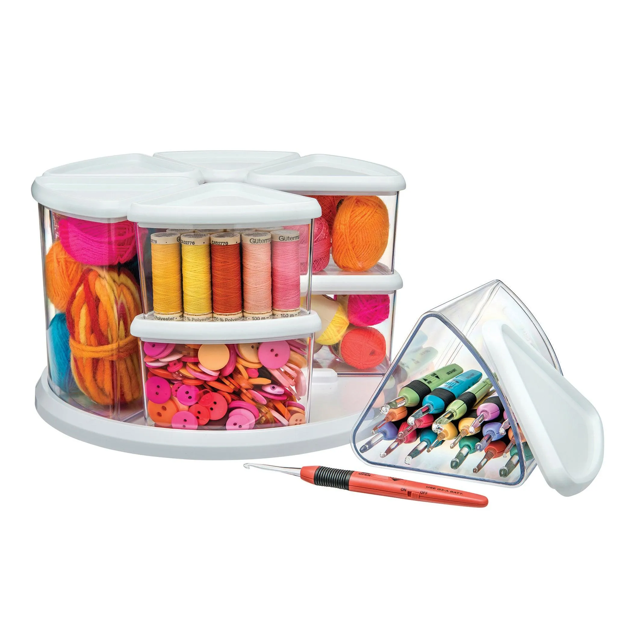 3wCarousel-Rotating-Organizer-9-Bin-White