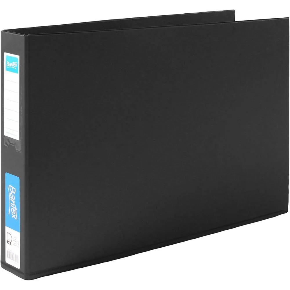 6mBantex-Pp-Ring-Binder-Landscape-2D-38Mm-A3-Black