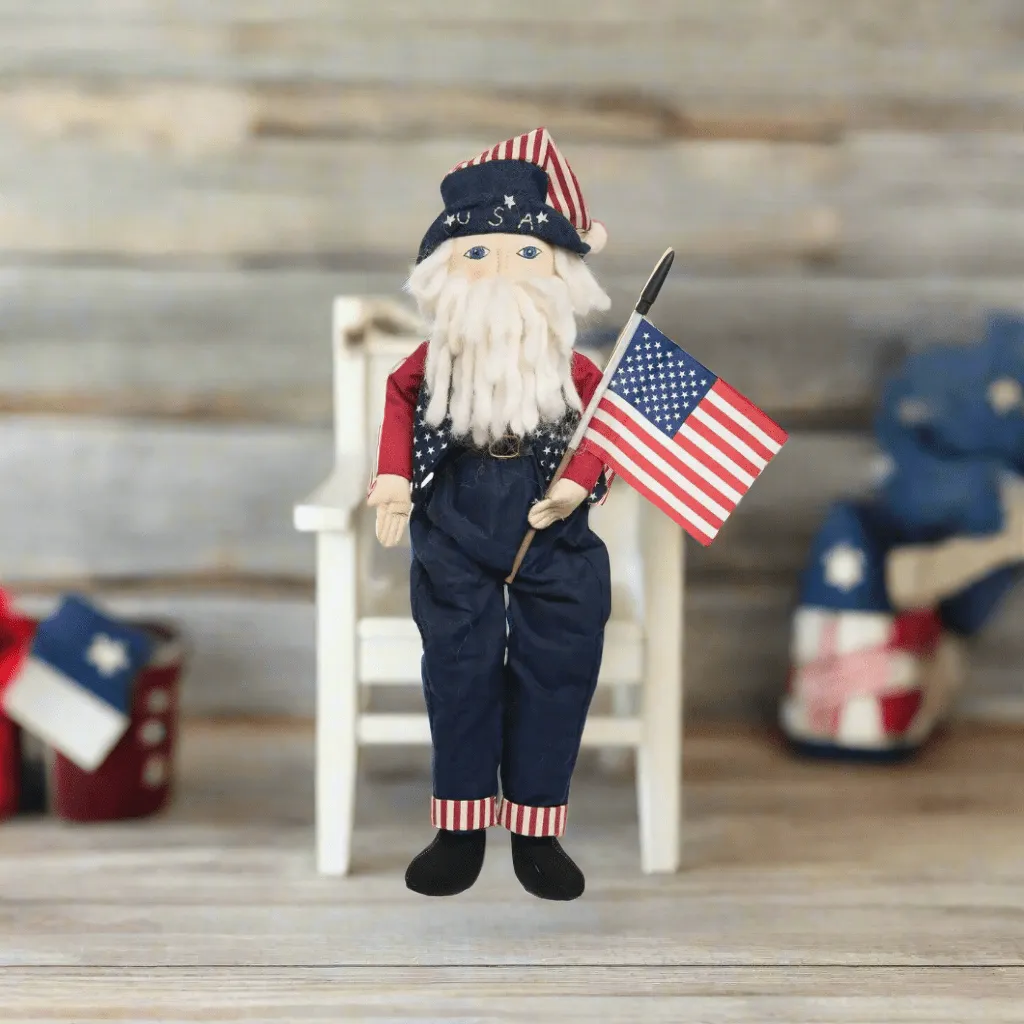 6uPrimitive-Folk-art-Americana-Patriotic-4th-of-July-Santa-Doll-Joe-Spencer-21-