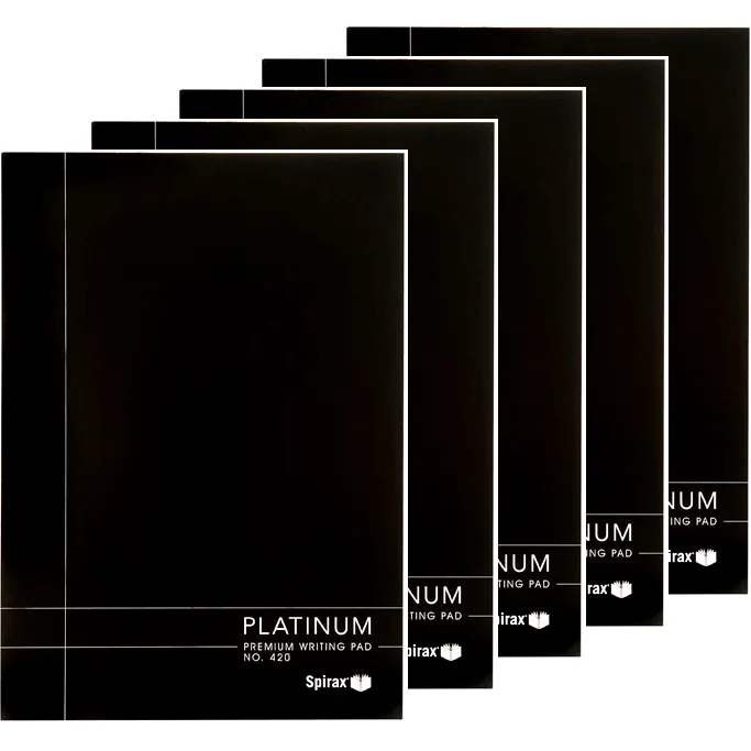 7cSpirax-Platinum-420-Writing-Pad-7mm-Ruled-A4-100-Page-Pack-5