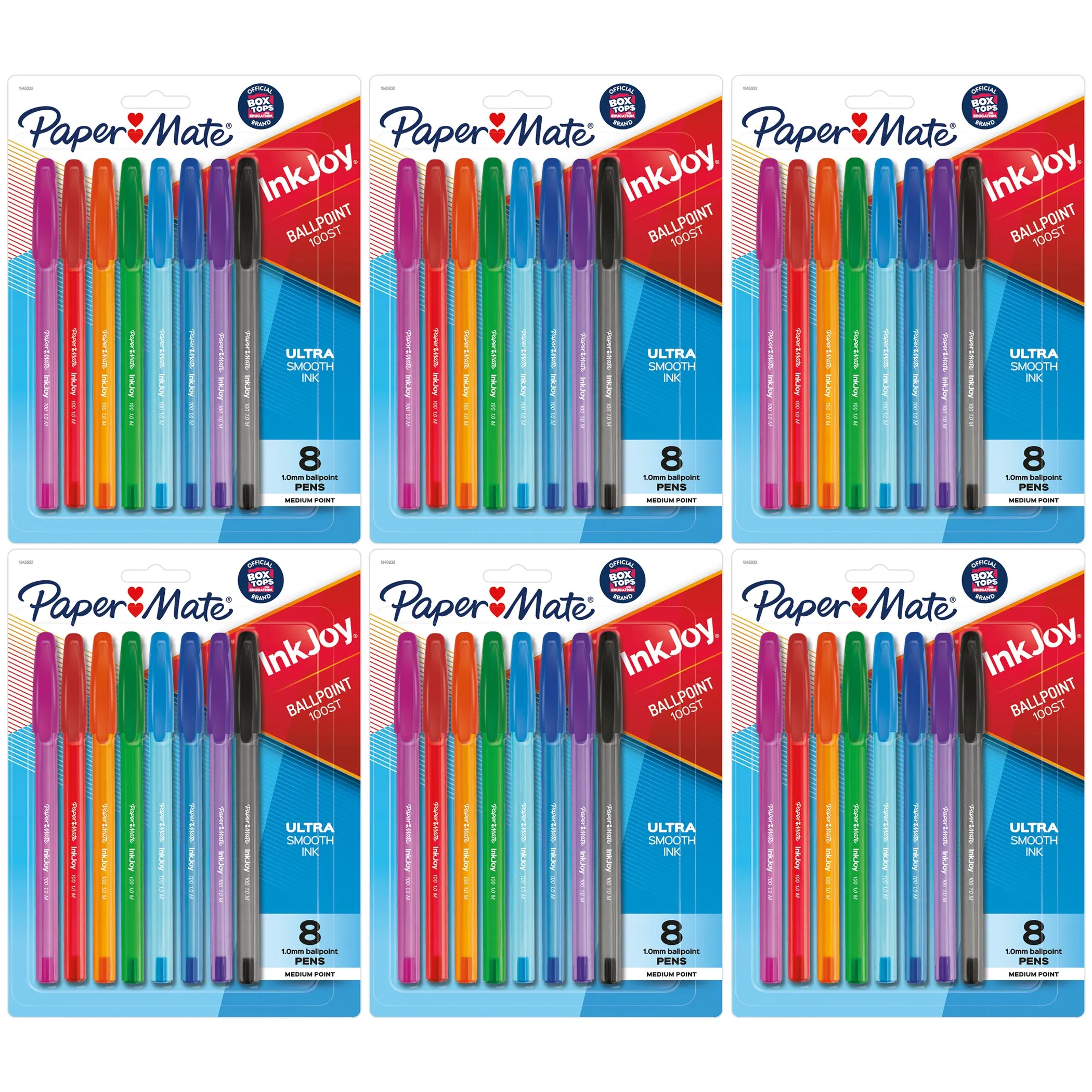 7rInkJoy-100ST-Ballpoint-Pens-Medium-Point-Assorted-Ink-8-Per-Pack-6-Packs