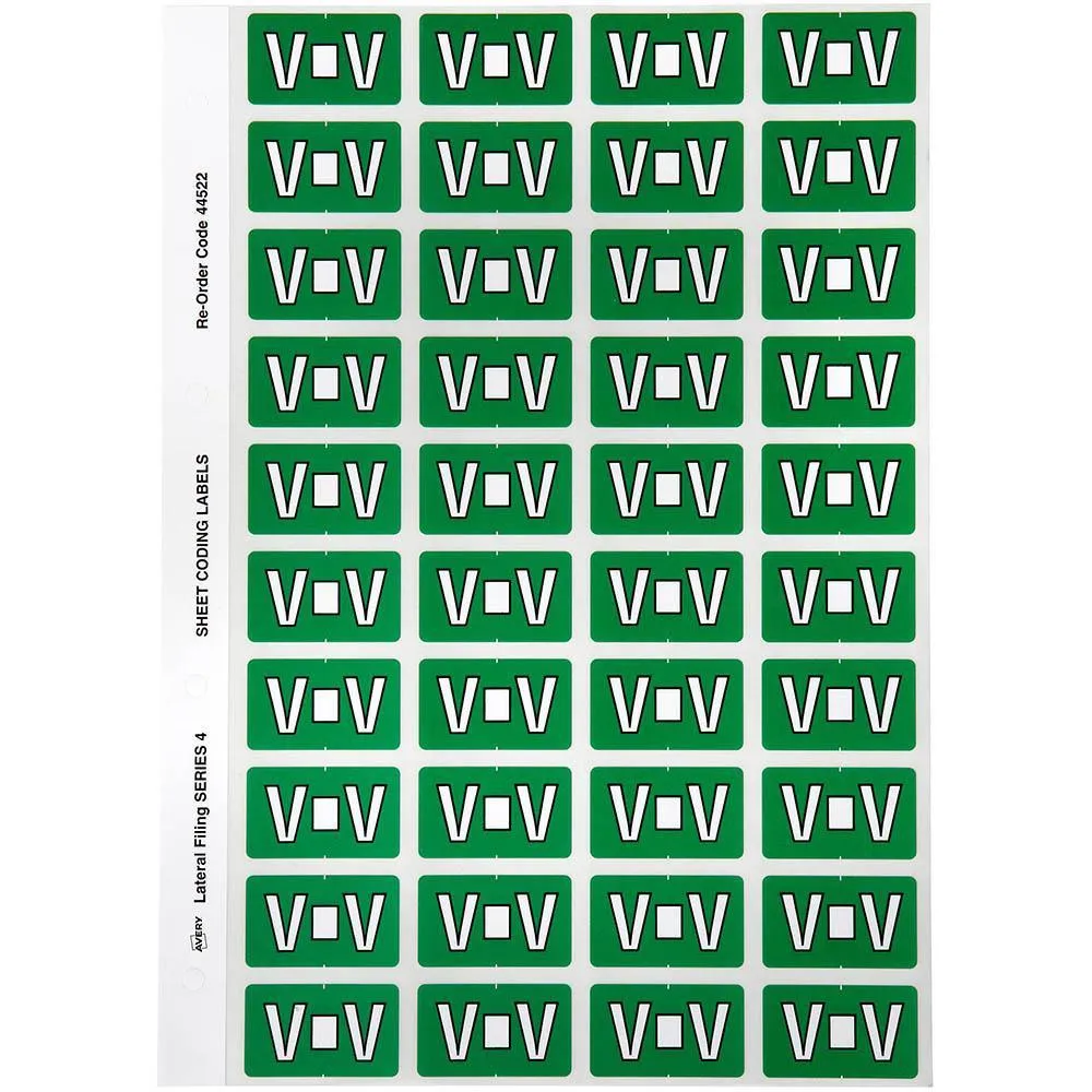 8gAvery-44522-Label-Side-Tab-V-Colour-Code-25-X-42Mm-Dark-Green-Pack-240