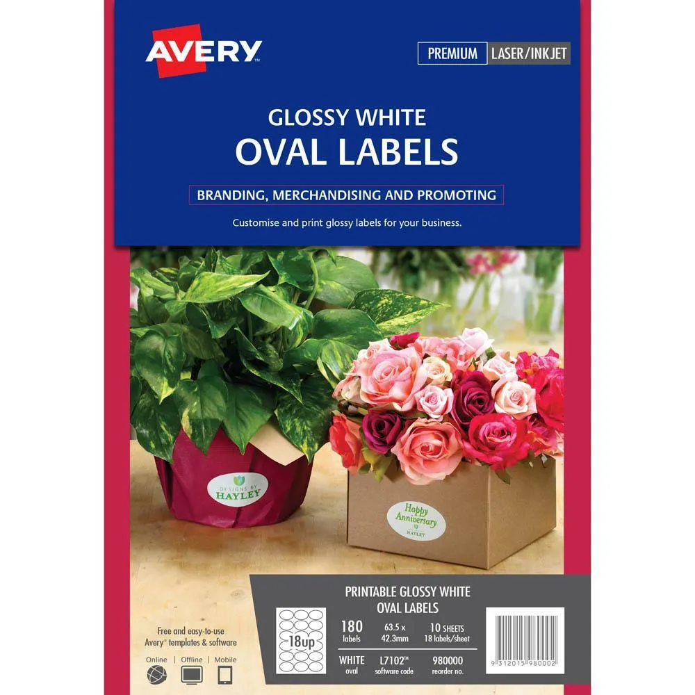 8pAvery-980000-L7102-Labels-Print-To-The-Edge-Oval-18-Up-White-Glossy-Pack-180