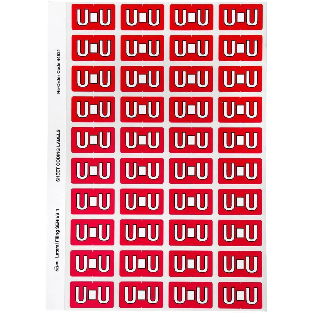 8wAvery-44521-Label-Side-Tab-U-Colour-Code-25-X-42Mm-Red-Pack-240