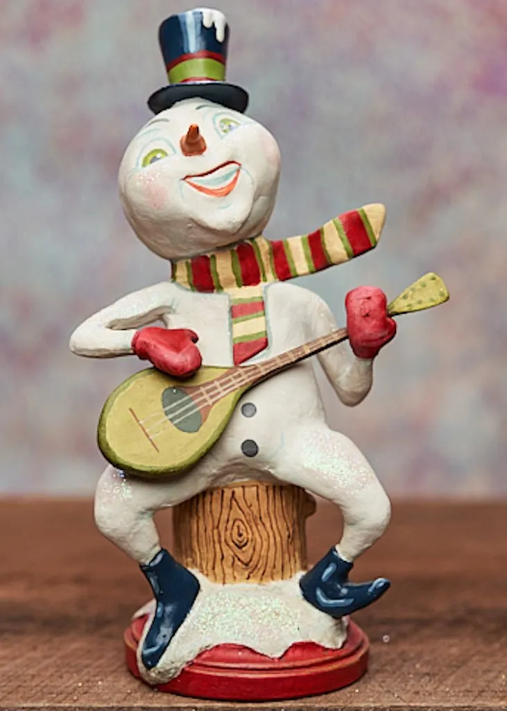 8wPrimitive-Folk-Art-ESC-and-Company-Christmas-Strumming-Snowman-43021-RETIRED