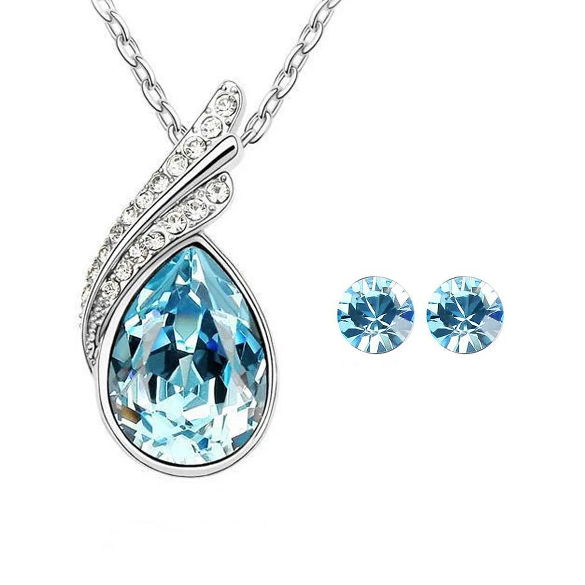 9rWrapables-Elegant-Teardrop-Crystal-Pendant-Necklace-and-Stud-Earrings-Jewelry-Set