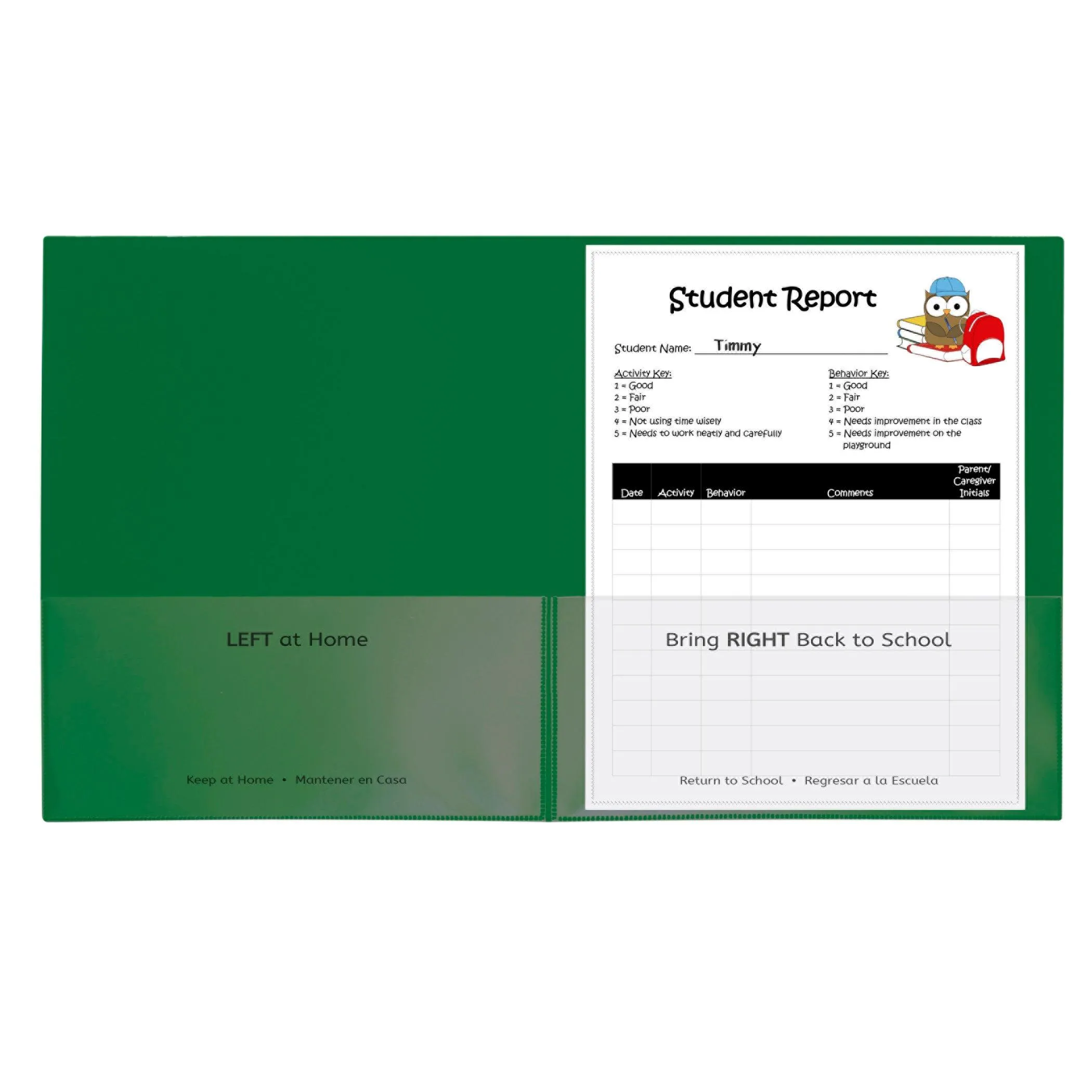 3eClassroom-Connector-School-To-Home-Folders-Green-Box-of-25