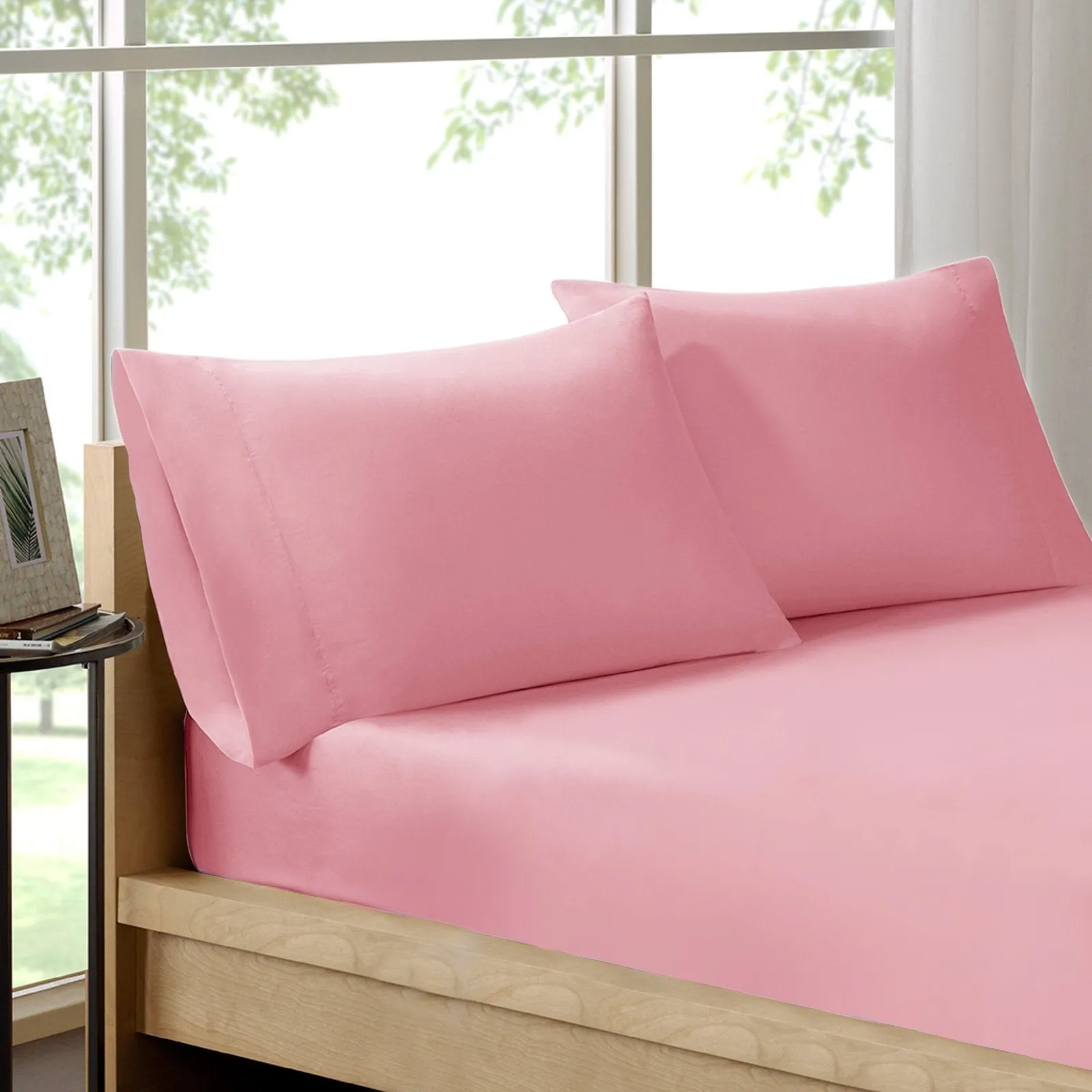 4lRoyal-Comfort-100-Organic-Cotton-Sheet-Set-3-Piece-Luxury-250-Thread-Count-Double-Blush