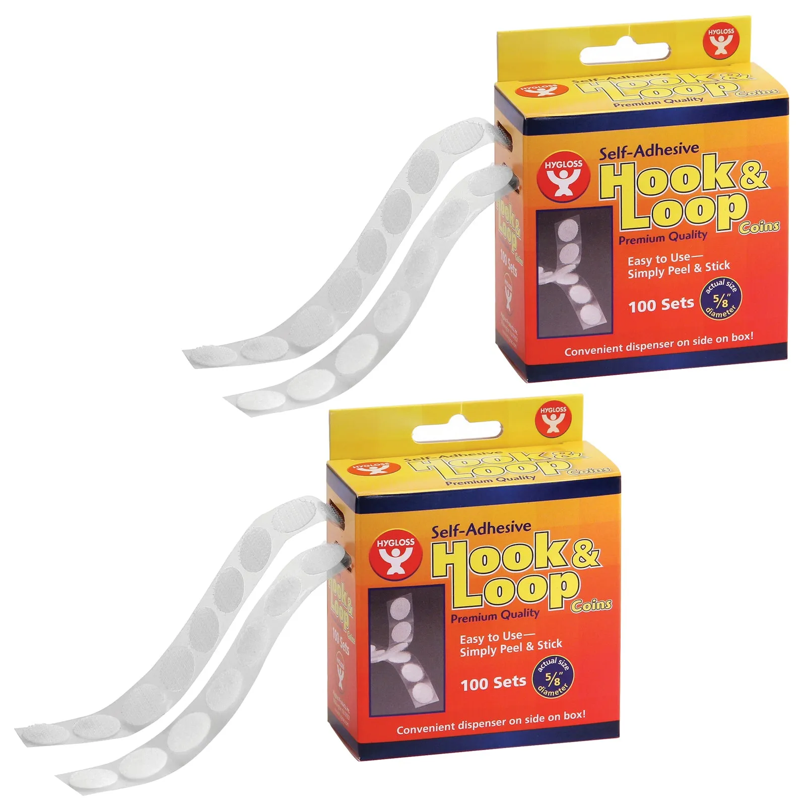 4uSelf-Adhesive-Hook-Loop-Coins-5-8-100-Per-Pack-2-Packs